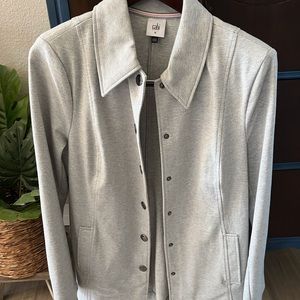 CAbi ATC Grey Cavalry Jacket Coat Medium # 5855 Spring 2021